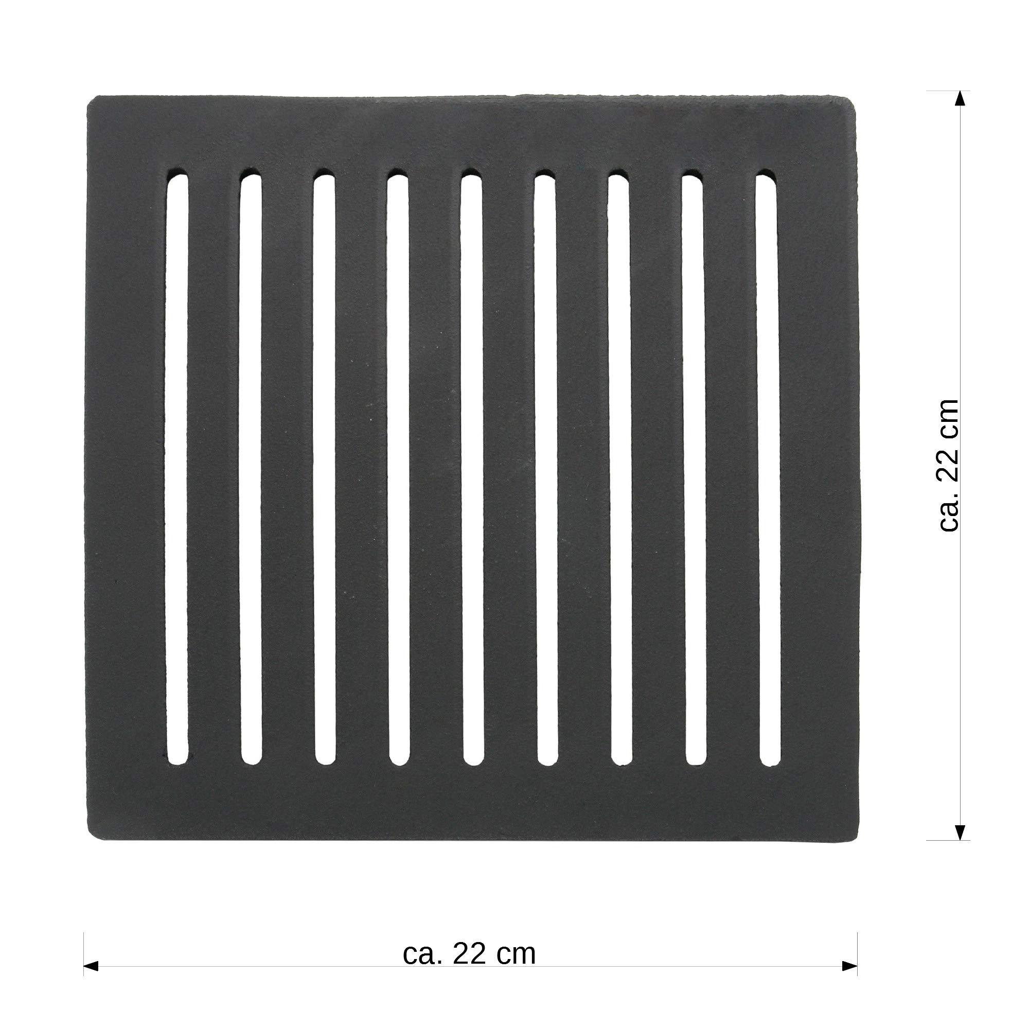 Asche-Rost 220x220mm Kamin-Gitter 1006402/1004823 passend für Ihren Kamineinsatz oder Brennzelle gefertigt aus massivem Guss langlebig und stabil optimal konisch