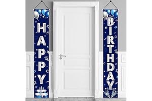 Blue and Silver Birthday Decorations for Men and Boys