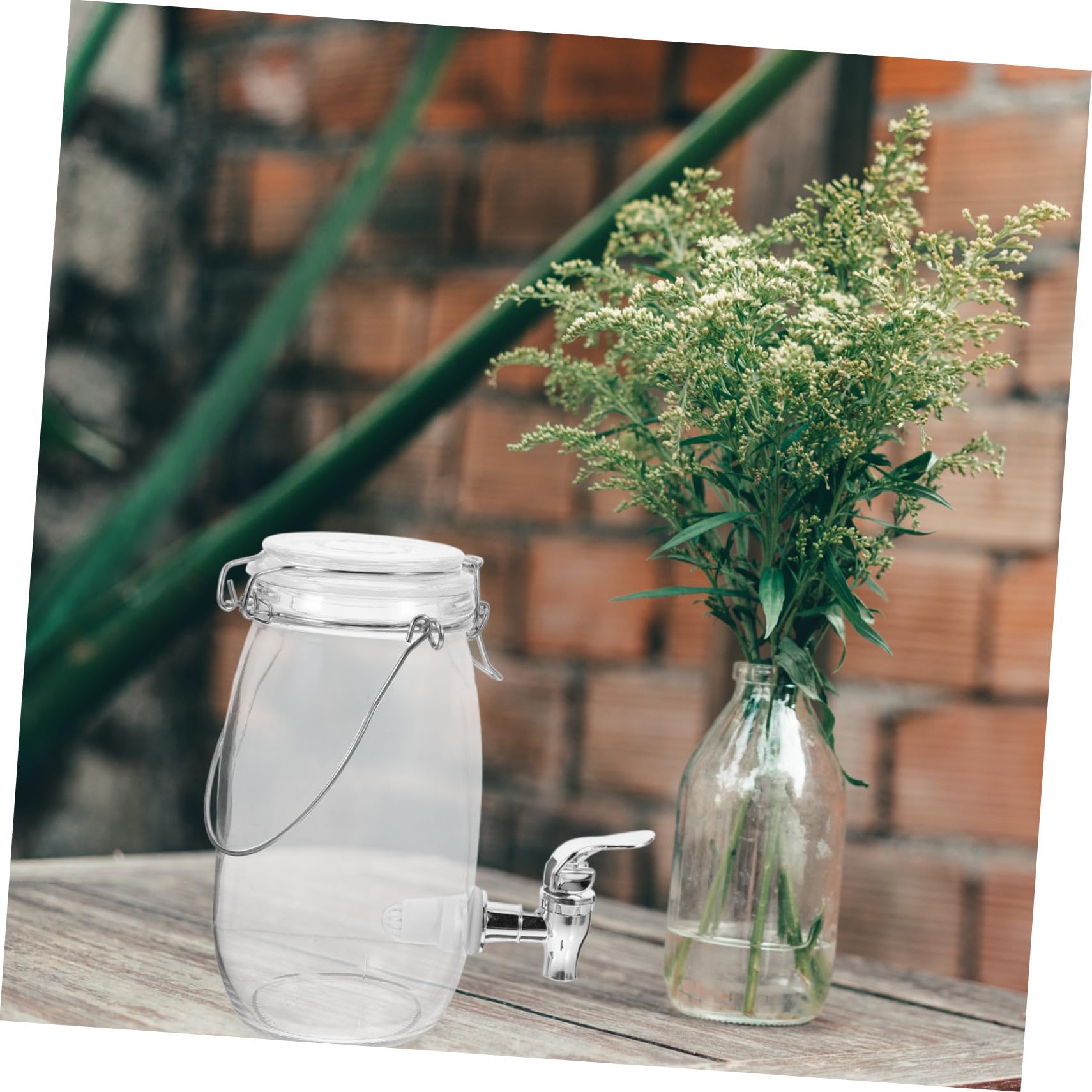 TOYANDONA Dispensador de Bebidas con Grifo 1.5l Vidrio Transparente Abs Práctico para Hogar y Bar Almacenamiento Bebidas Refrescos