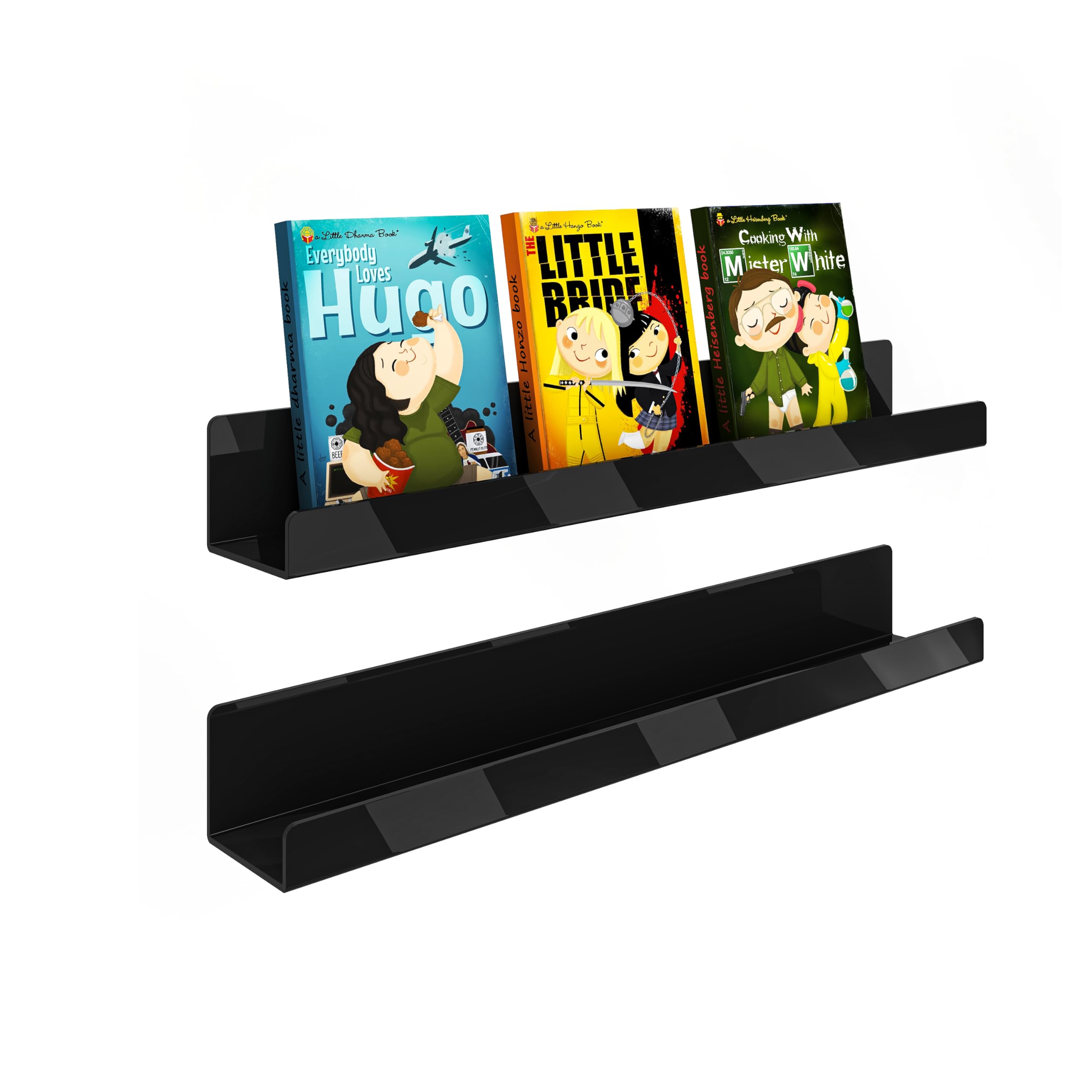 Estante magnético de acrílico con gran sujeción para libros y pizarras, pack de 2