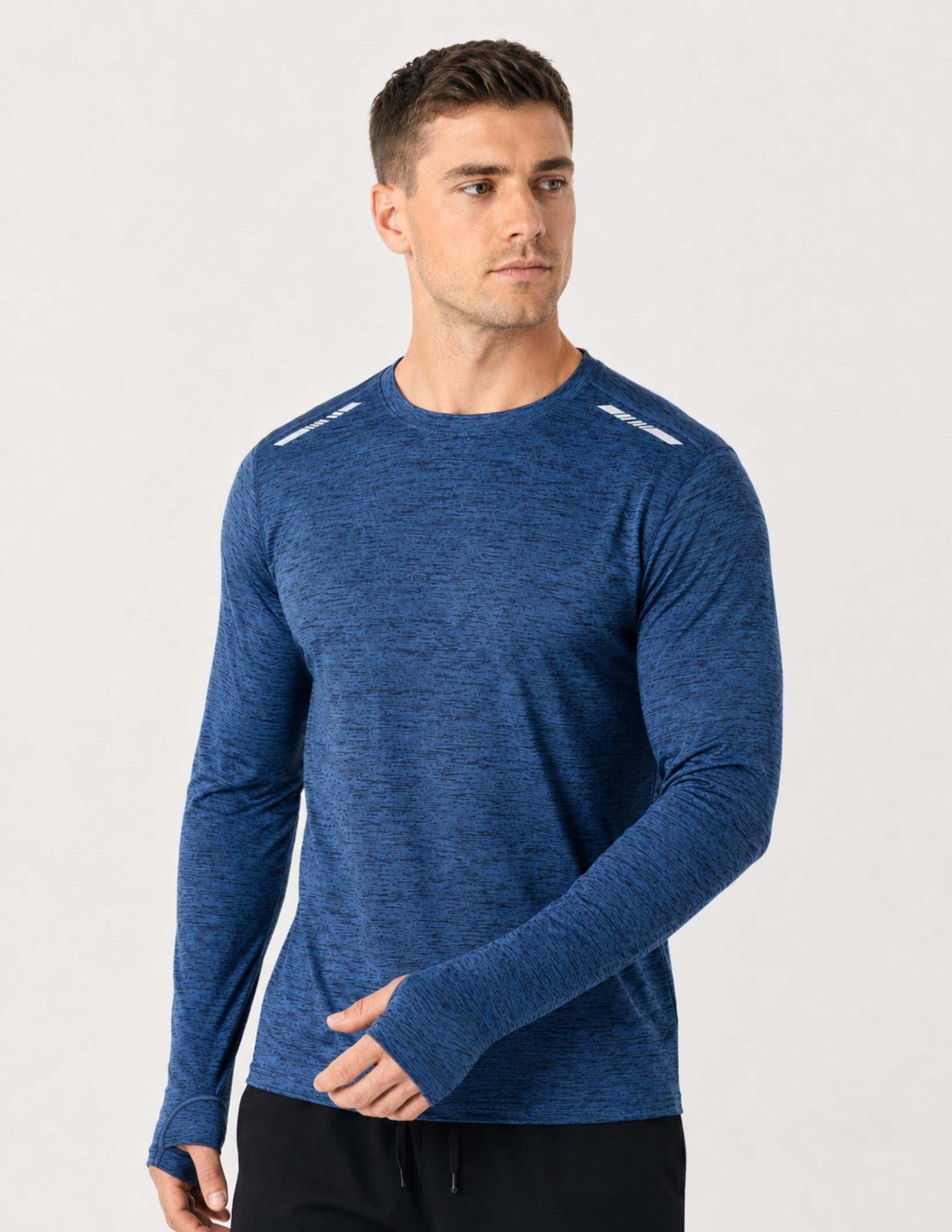 Liberty Imports Koszulka Mężczyźni Athletic Long Sleeve T Shirts With Thumbholes