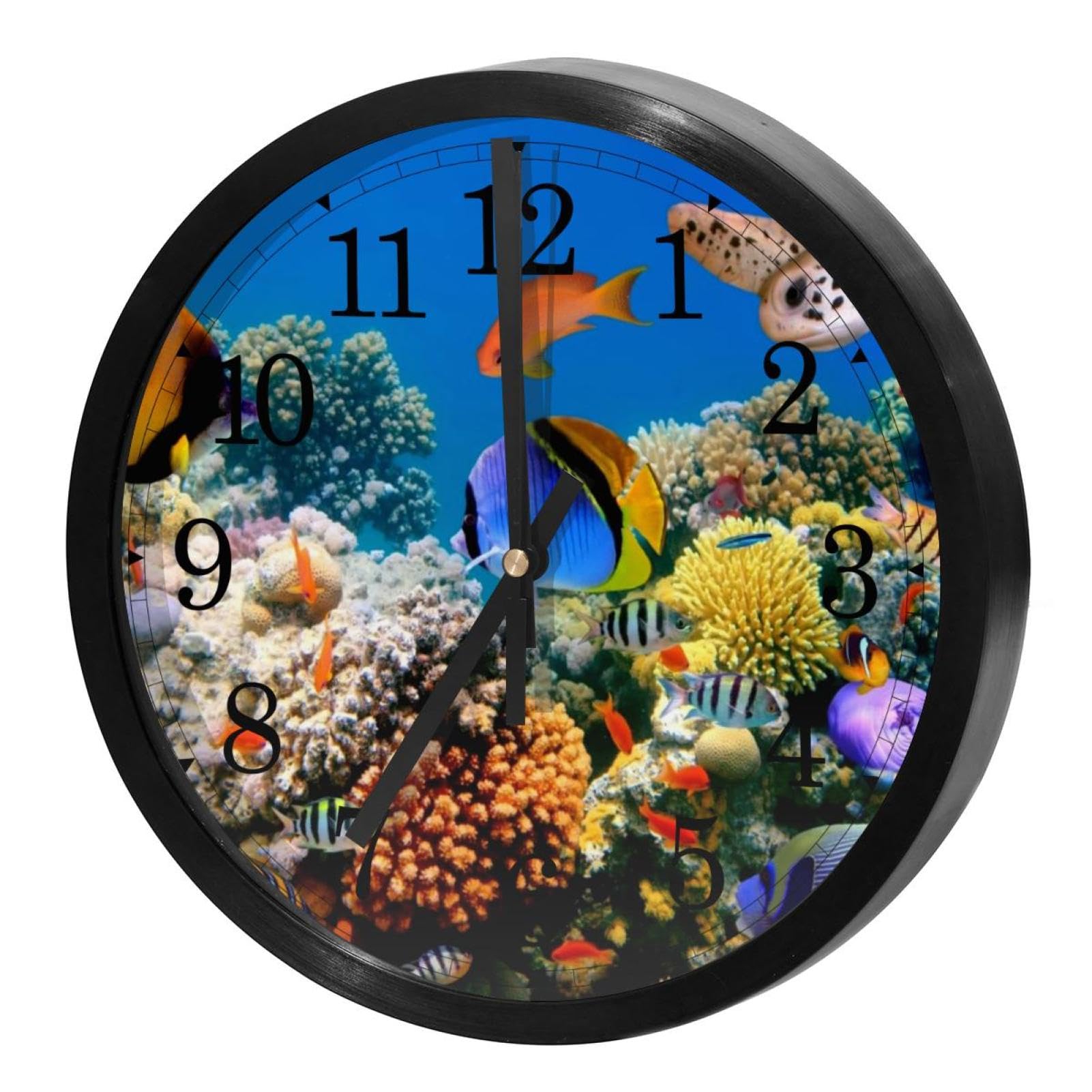Horloge murale silencieuse à quartz à piles pour école et bureau calme