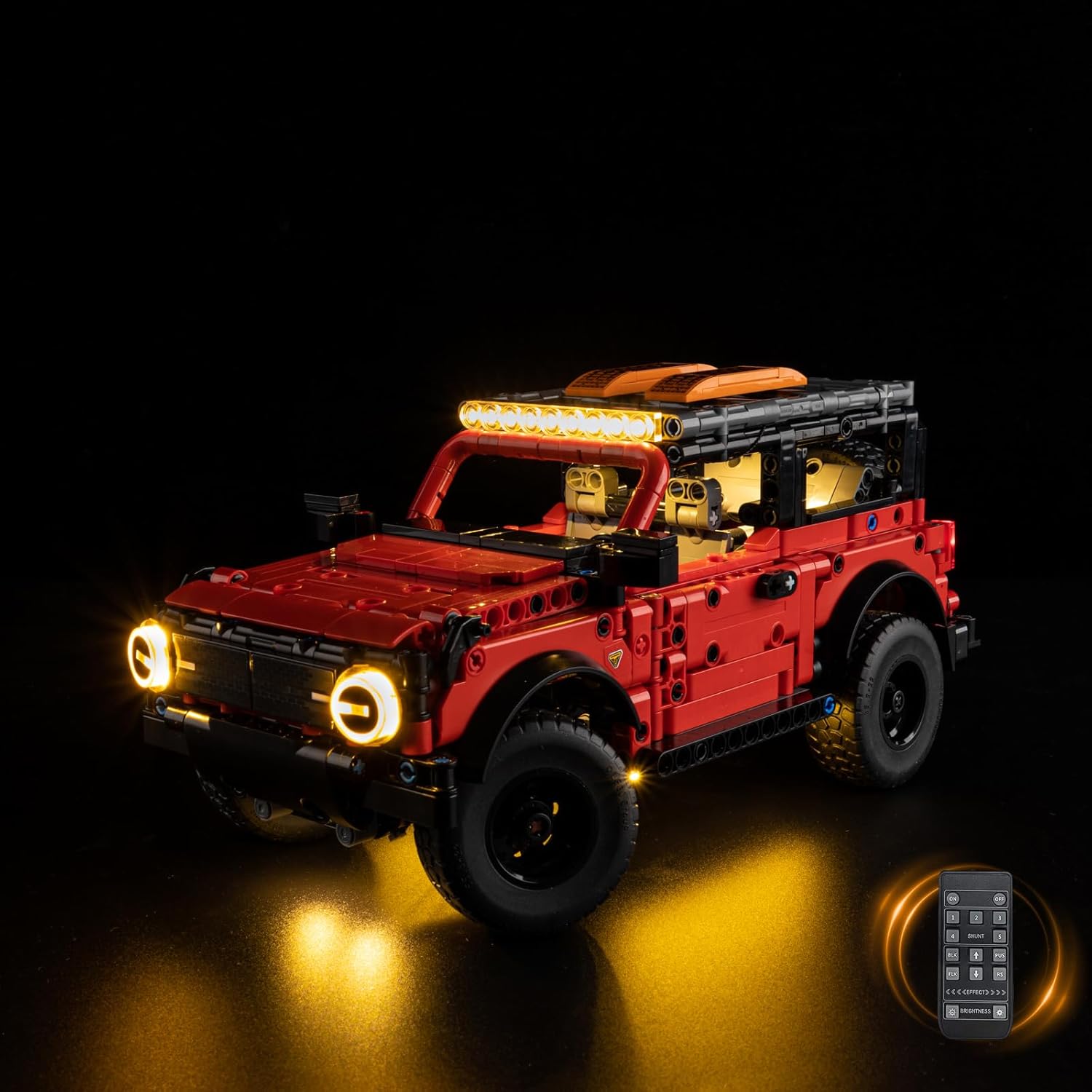 Kyglaring Light Kit Compatible with Lego Ford Bronco SUV 42213 Building Blocks, Upgrade Remote Control, Lights Only, Model Set Not Included