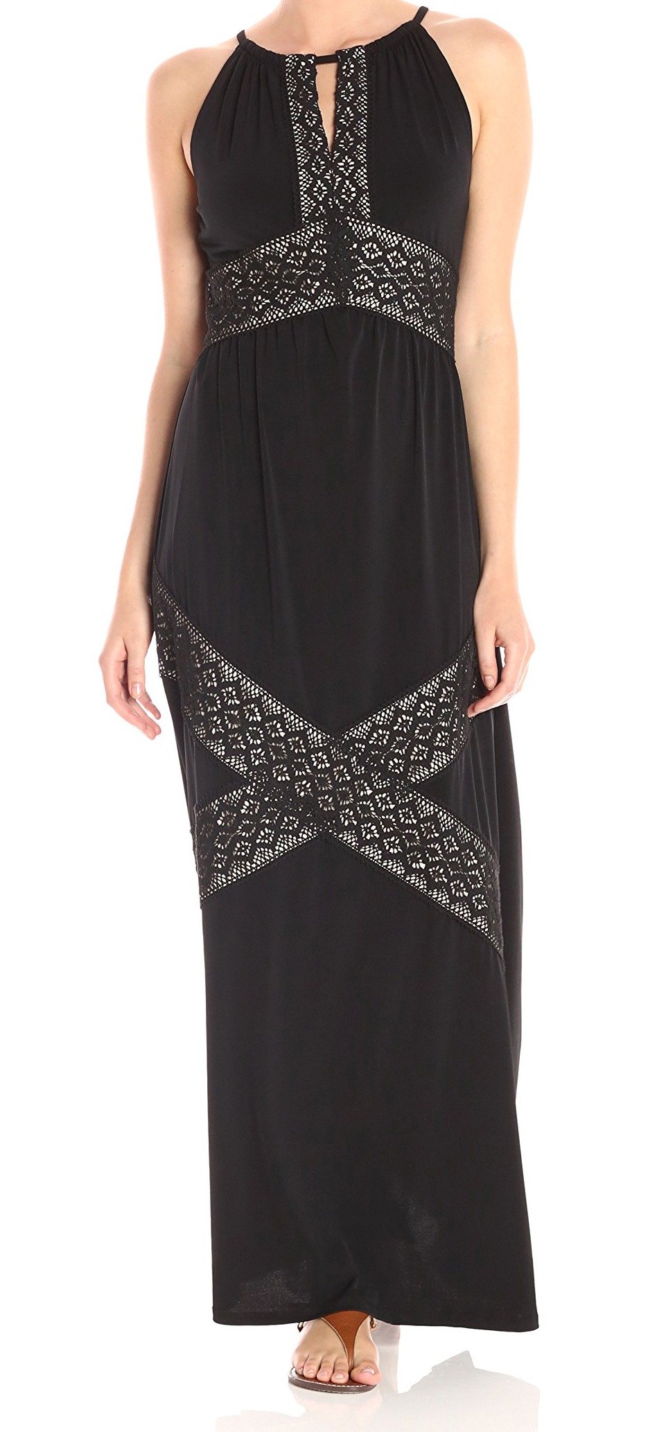open back layered halter dress Open Back Satin Halter Dress main image 0