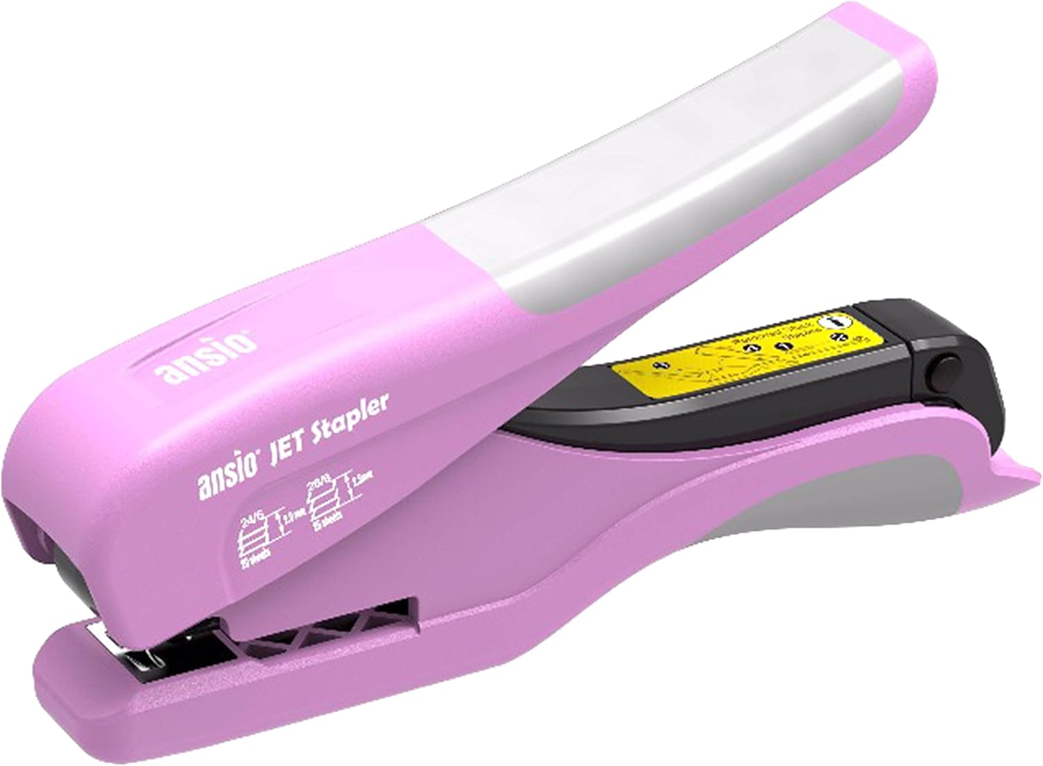 Stapler and Staples - 25-Sheet Capacity Uses 24/6 and 26/6 mm Staples - 1000 Staples Included (Pink)