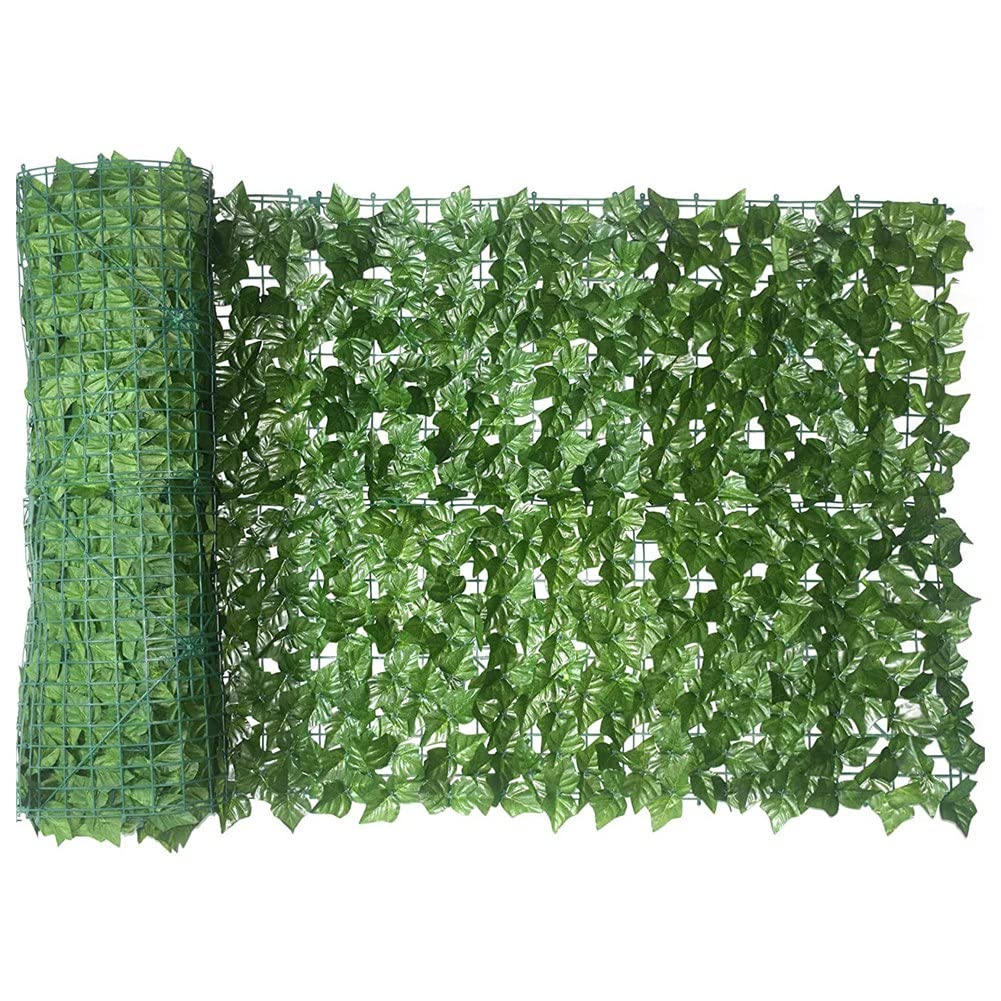 Sztuczne ogrodzenie żywopłotu, zielone tło, sztuczny bluszcz i dekoracja liścia pnącza – 118 x 39,4