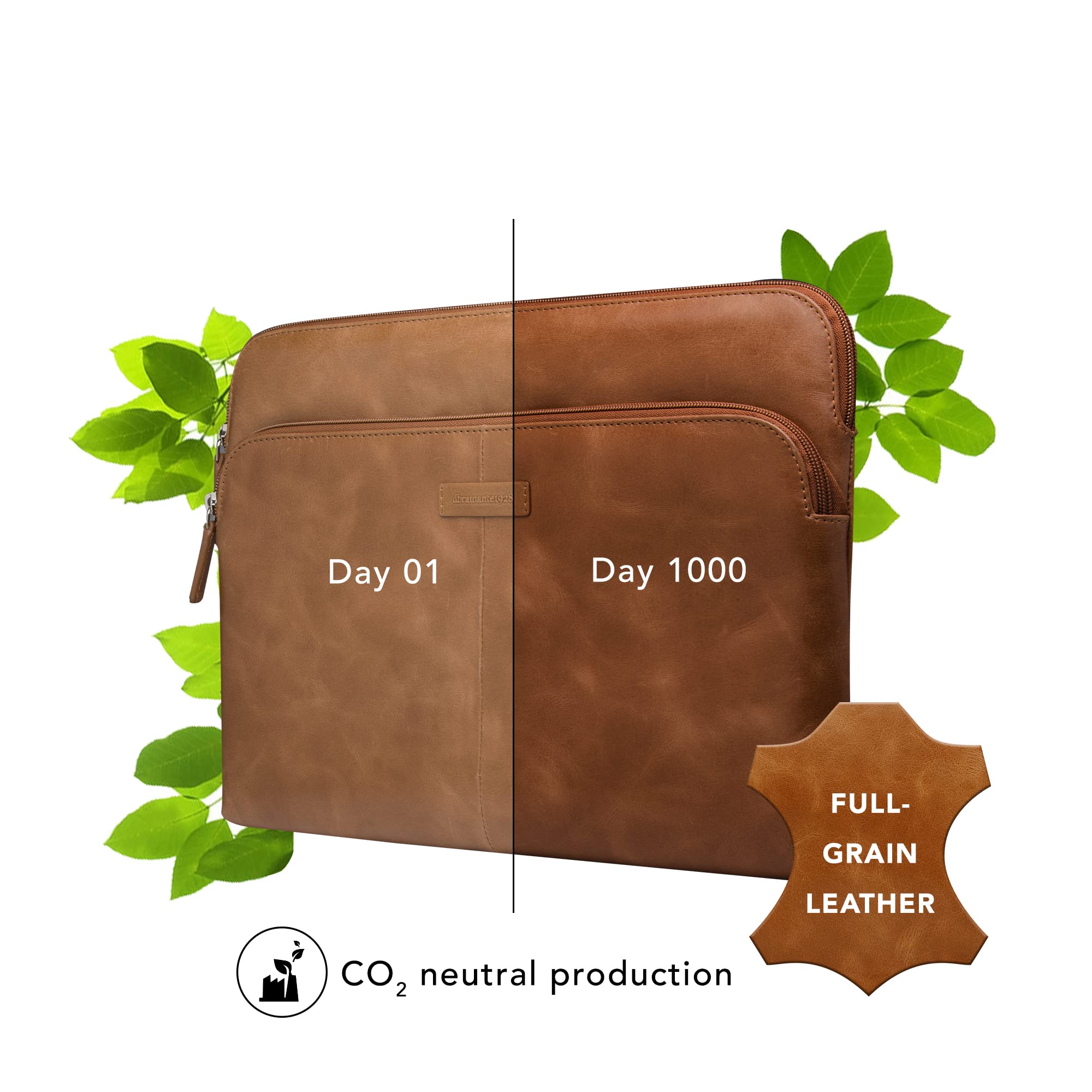 Dbramante1928 Maletín De Cuero Para Portátil De Hasta 14 Pulgadas - Marrón Cazador, Beige Bronceado