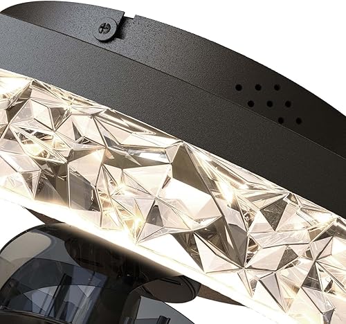 Miniatura 6 de PSHRFANST Ventilador de techo de 19.7 pulgadas con luces, LED regulable de 6 velocidades, cuchillas reversibles con control remoto, ventilador de