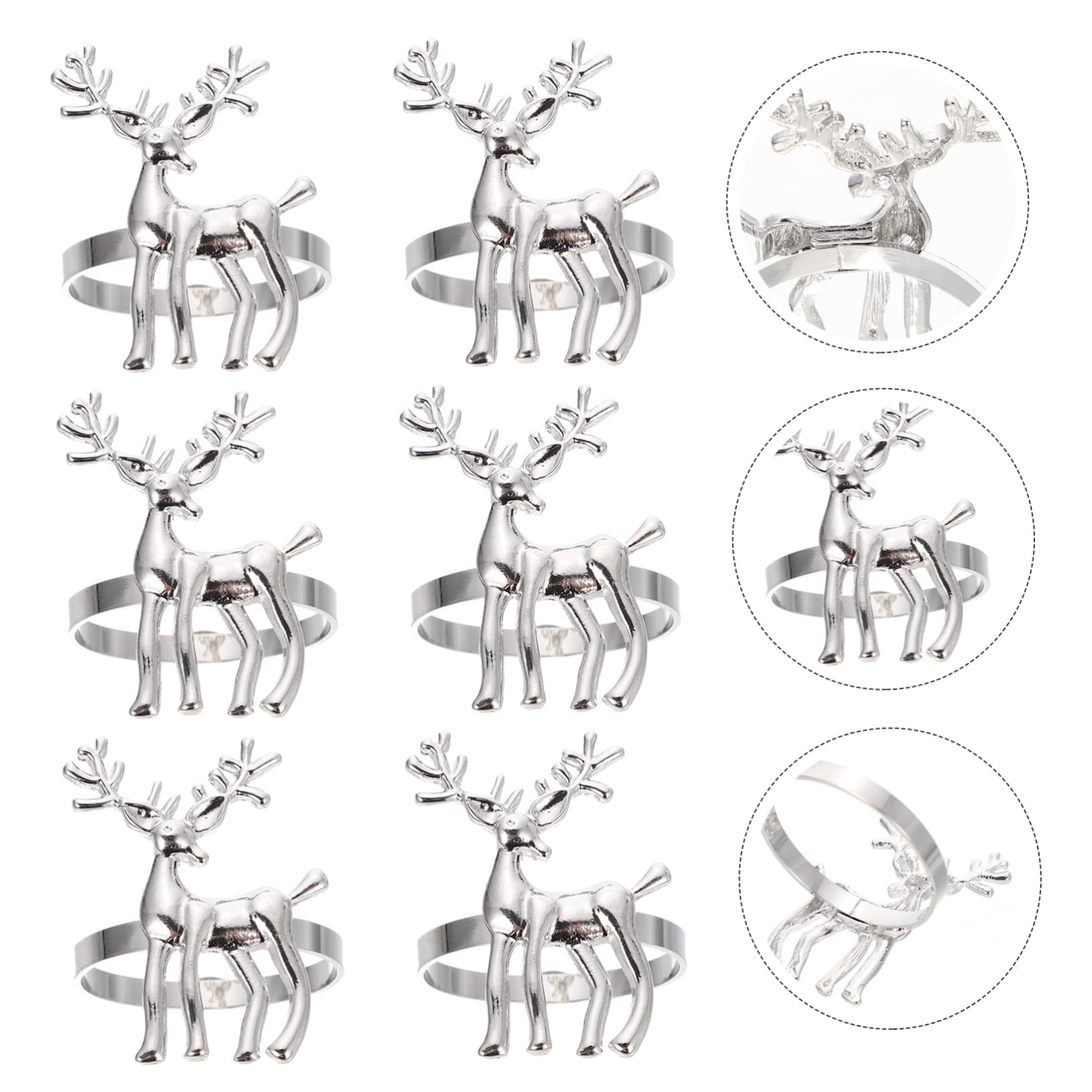Alipis 30stücke Teiliges Elchförmige Serviettenringe Legierung Dekorative Weihnachtsserviettenhalter Für Festtafel Für Partys Hochzeiten Und Feiertage