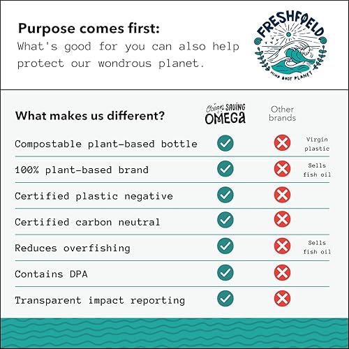 Miniatura 22 de Omega 3 DHA vegana: aceite de algas, más revisado, sin carragenano, sostenible, probado, sin metales pesados, aceite de pescado Alt, Omega a base