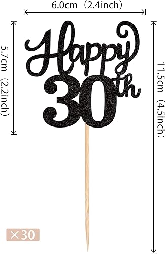 Miniatura 9 de Rsstarxi Paquete de 30 adornos dorados con purpurina para cupcakes de 15 años de edad número 15 para decorar cupcakes de cumpleaños de 15 años de