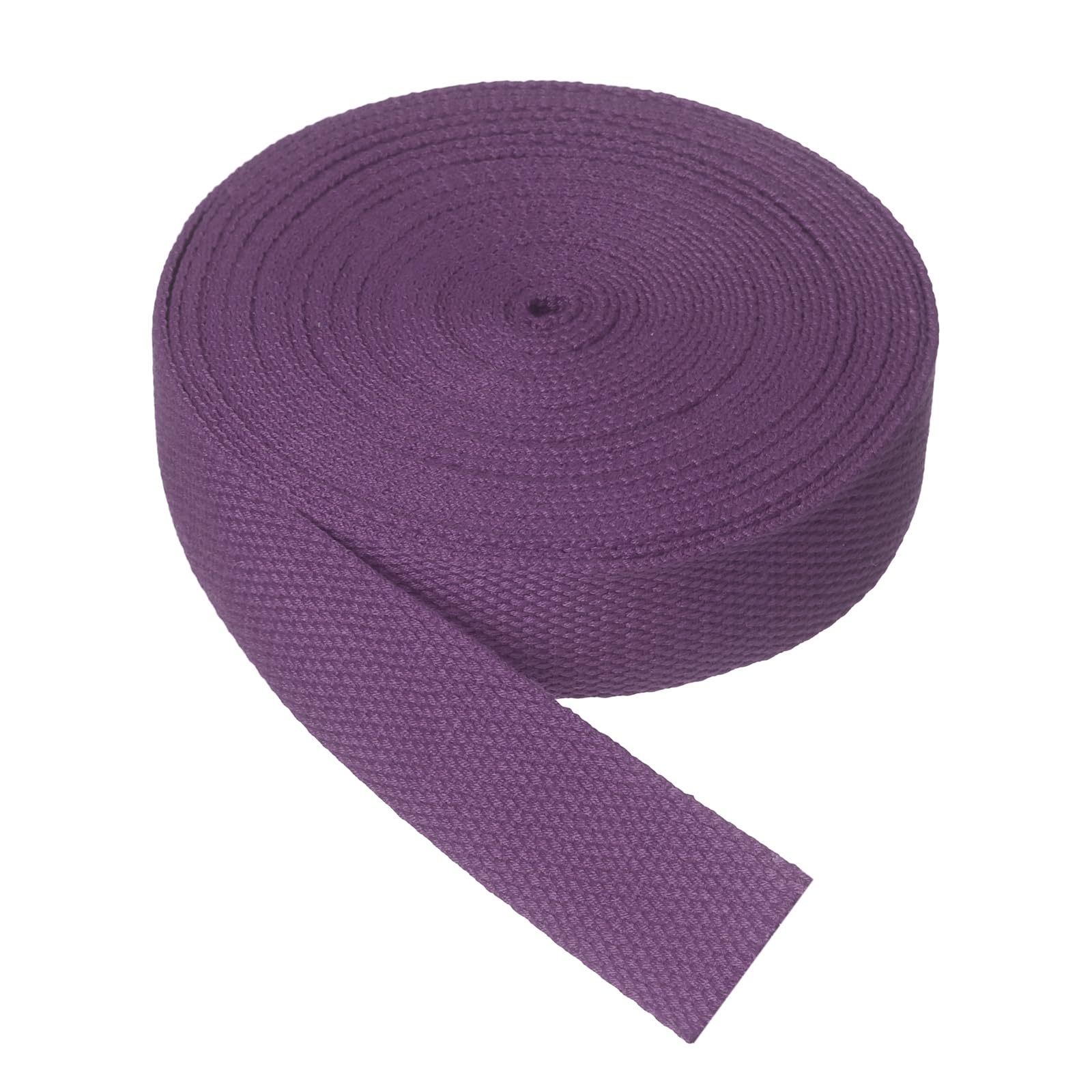 sourcing map Cotton Twill Tape, 3.2cm x 4.6M Cotton Ribbon Bias Binding Tape Trim Webbing Straps for Sewing DIY Crafts Gift Wrapping, Purple