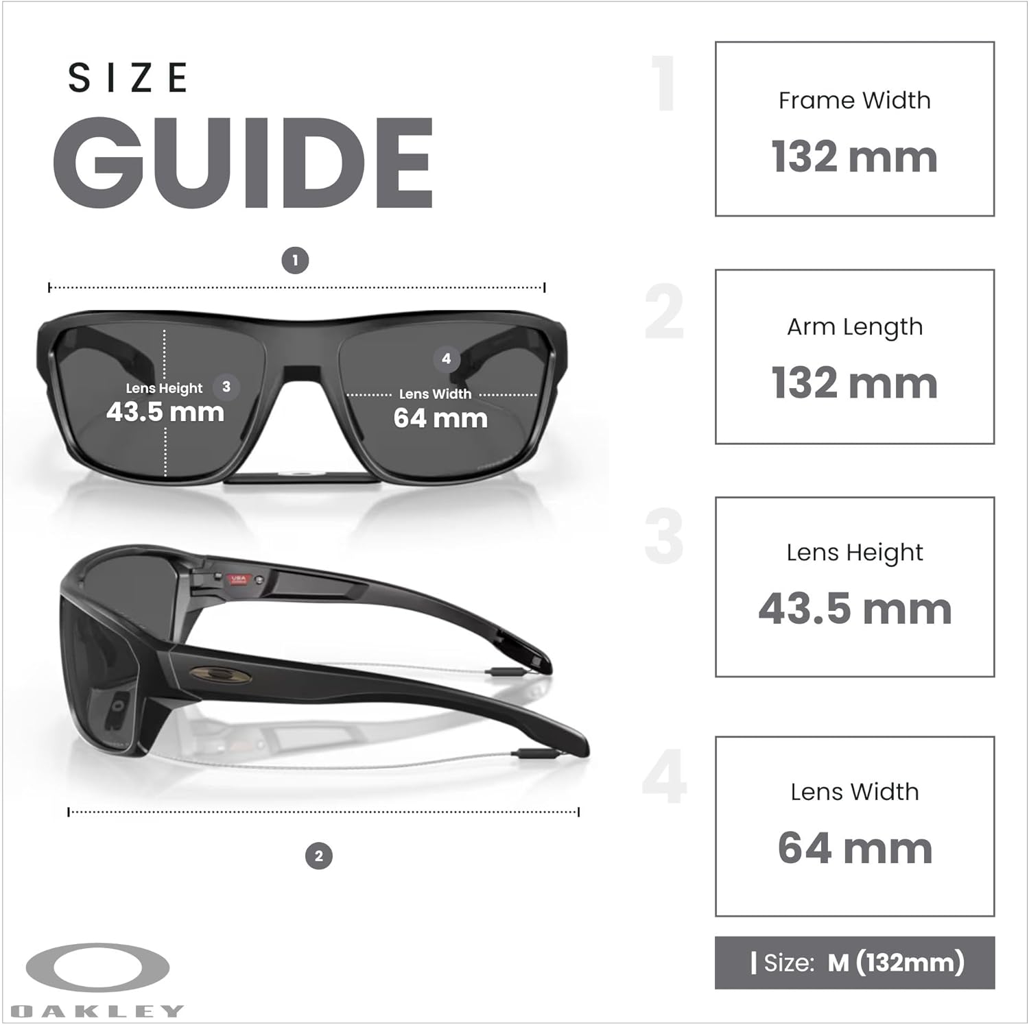 Oakley Split Shot OO9416 Rectangular Sunglasses for Men+ Bundle Accessory Leash Kit, Microfiber Pouch