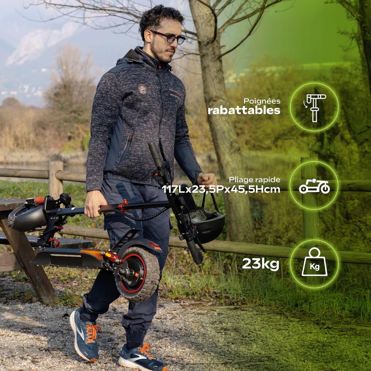 Trottinette électrique Cross 10" All Road 6 Pro – Puissance Autonomie 40 km – Batterie 54V – Modèle Adulte 27 kg