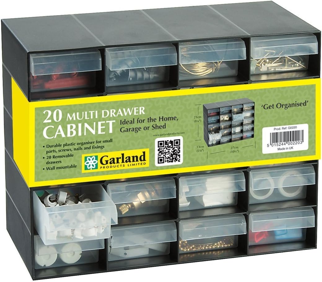 20 Multi Drawer Plastic Storage Cabinet for Home Garage or Shed