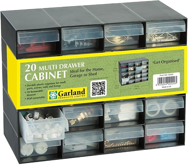 20 Multi Drawer Plastic Storage Cabinet for Home Garage or Shed