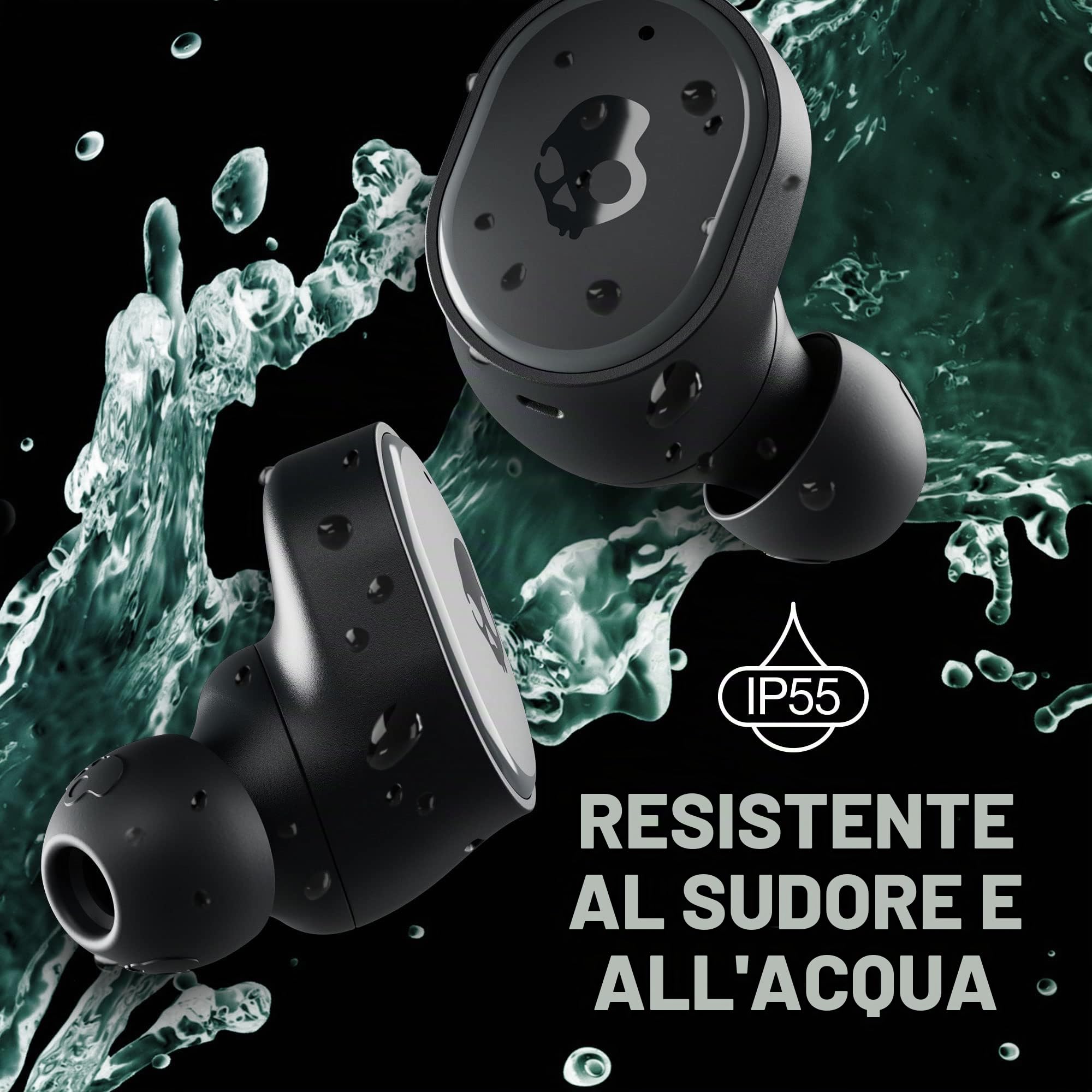 Skullcandy Sesh ANC Auricolari Wireless In-Ear con Cancellazione del Rumore e Microfono, 32 Ore di Autonomia, Compatibili con iPhone, Android e Dispositivi Bluetooth - Nero