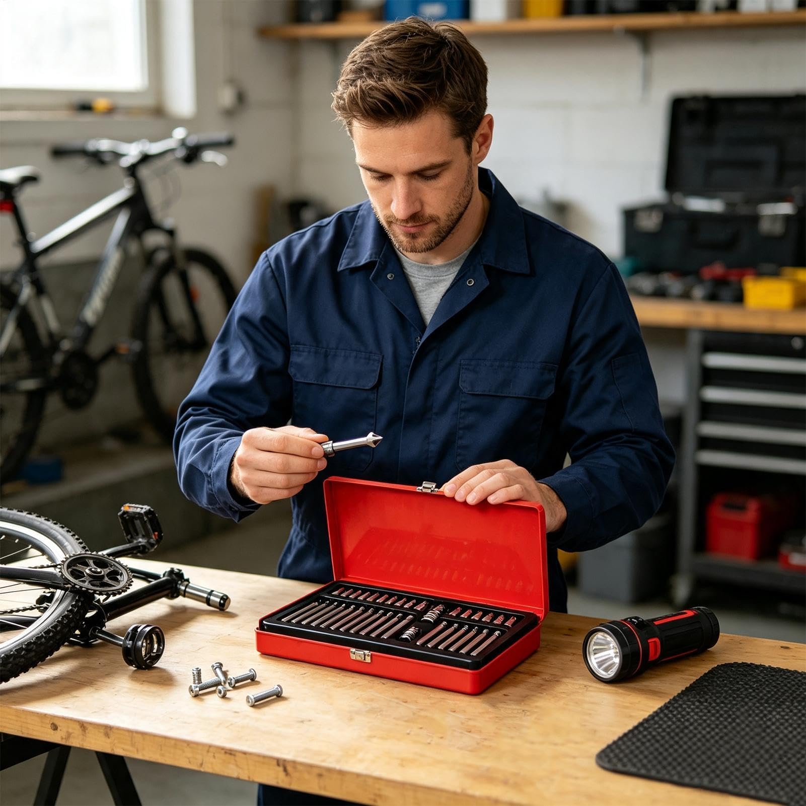 Genérico Set Puntas Hexagonales Puntas Hexagonales Desmontaje Automóvil | Set de vasos para mantenimiento Para Técnicos Automotrices, Garaje Doméstico, Taller, Industria, Mecánicos De Carretera