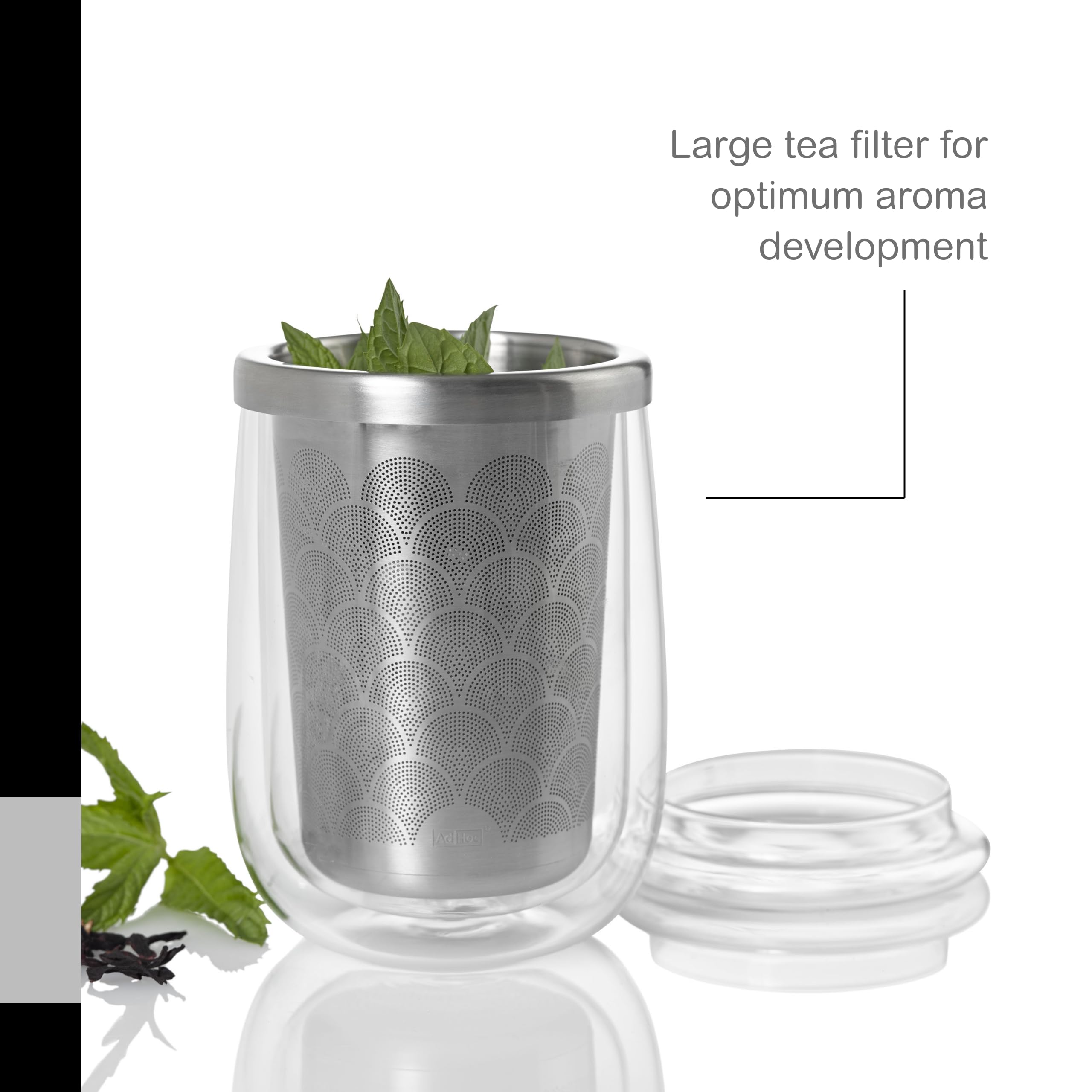 Theepot AdHoc met Filter Orient Grijs 1,5 L | Kookexpert