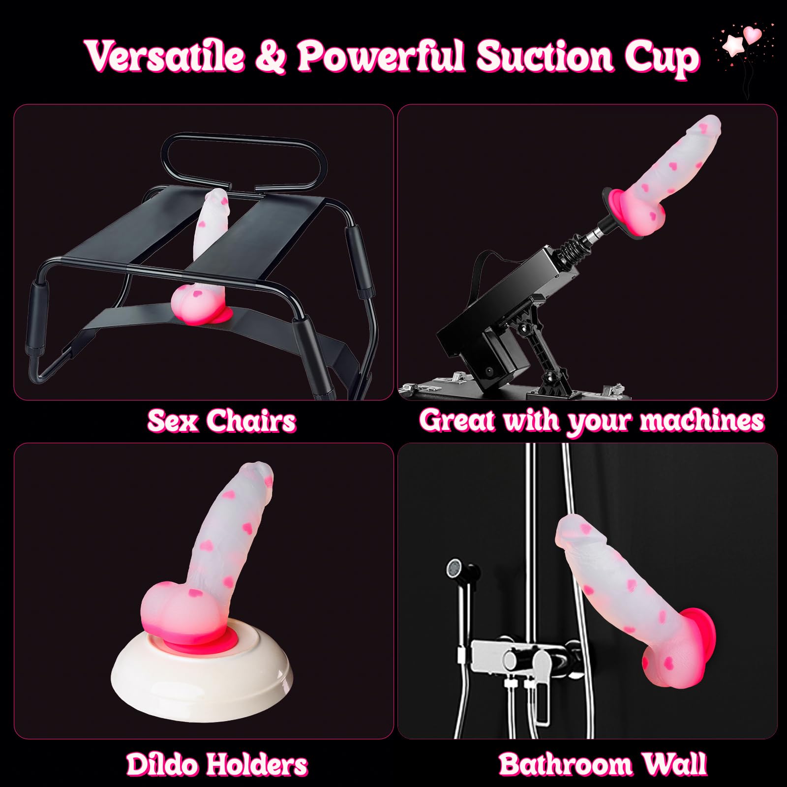 8" Big Thick Girthy Monster Fantasy Dildo - Pink Clear Liquid Silicone Dildos, Strap on Dildo with Suction Cup, Wide Large Riding Dildos for G Spot Anal, Adult Sex Toys & Games for Women Men Couples: 8 inches