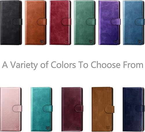 Miniatura 3 de SUANPOT Funda tipo cartera para Google Pixel 8 5G con bloqueo RFID, tarjetero de crédito, funda protectora de piel sintética con tapa para mujeres y