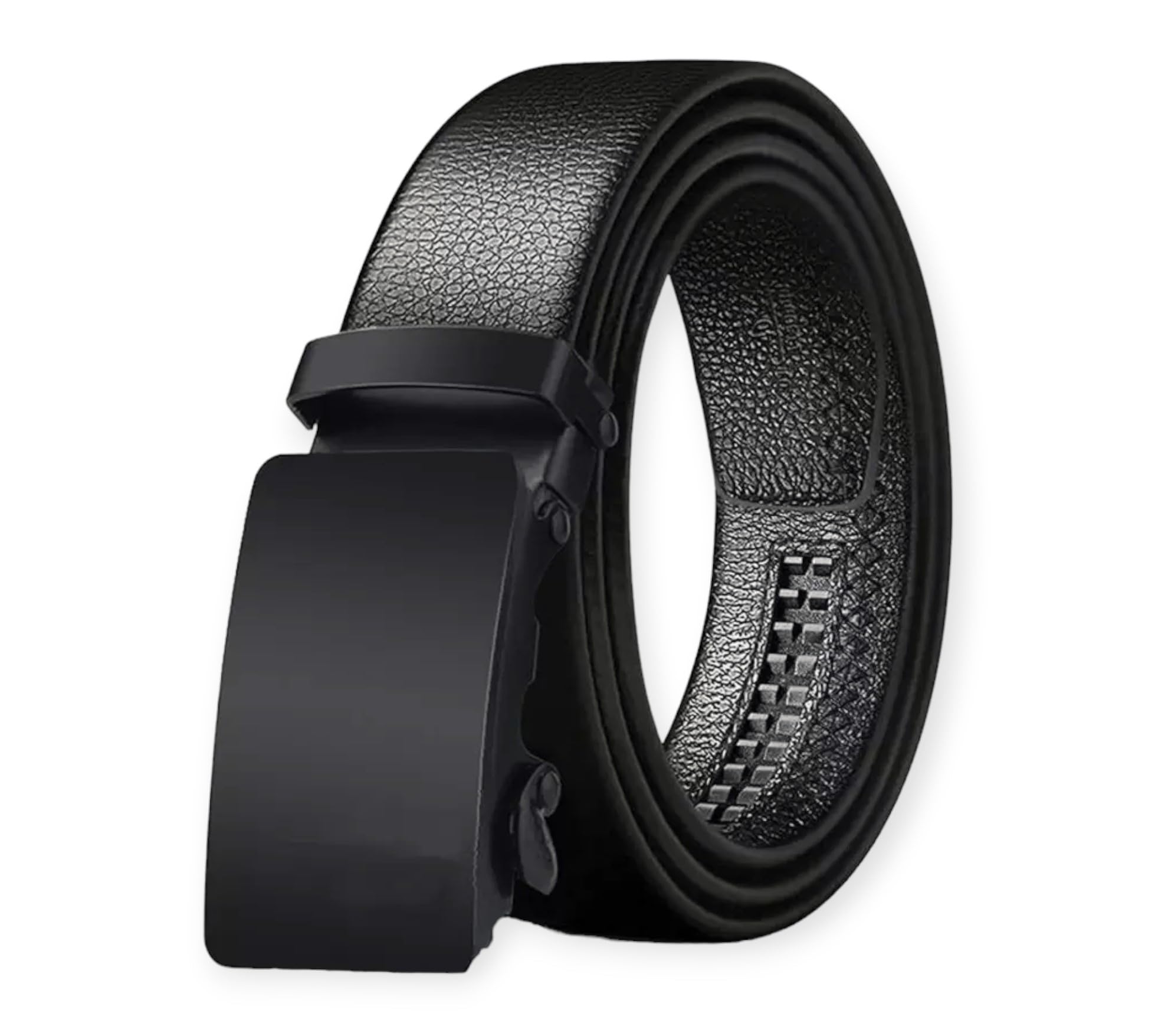Men & Women Casual Black Artificial Leather Belt-image-49