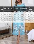 Rubehoow Robe pour les femmes Zipper Peignoir Short Sleeve Mumu Nightgown Full Long Lounge Robe avec poches