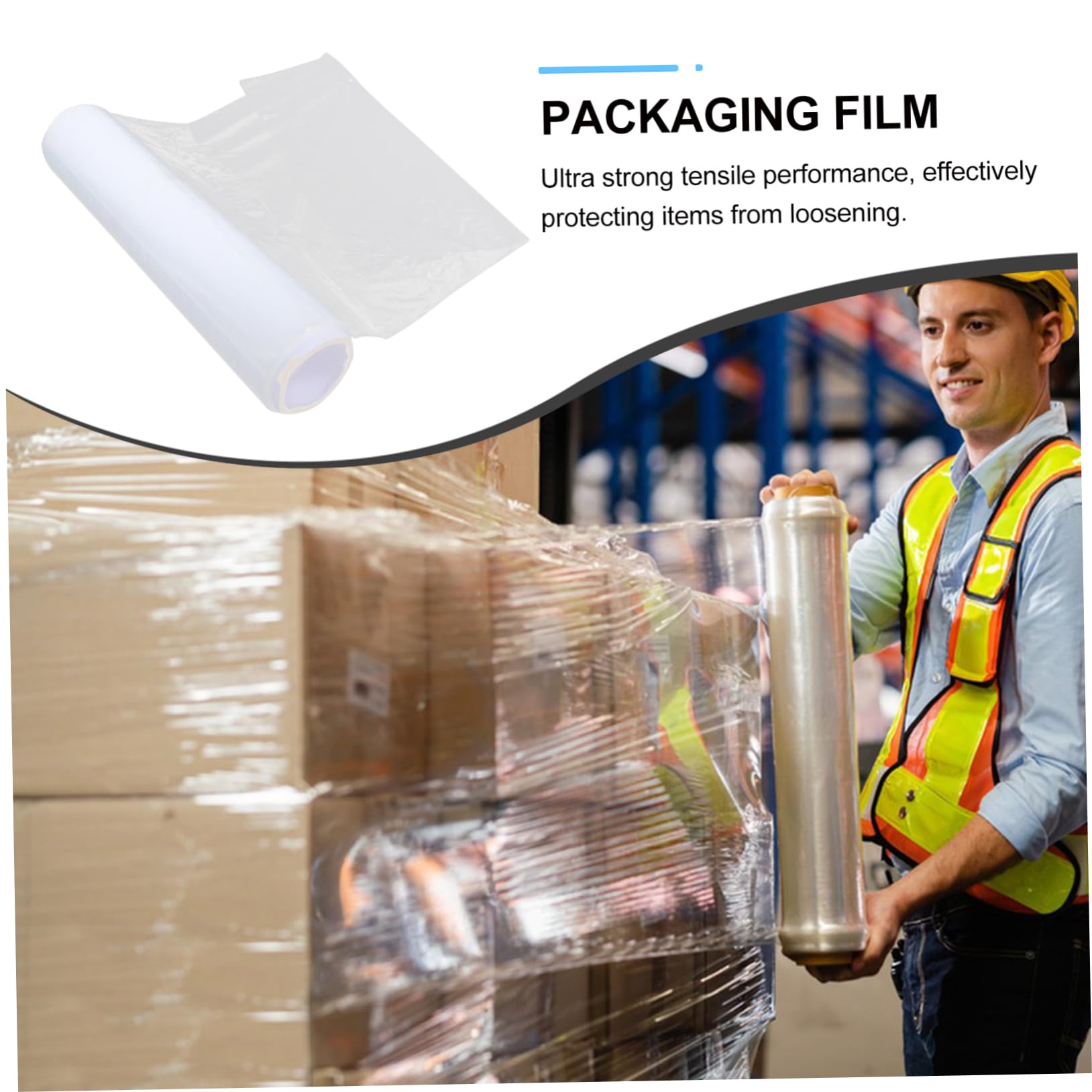 Estirable Transparente para Embalaje Industrial Film de Protección para Mudanzas y Envío Película Autoadhesiva de Resistencia