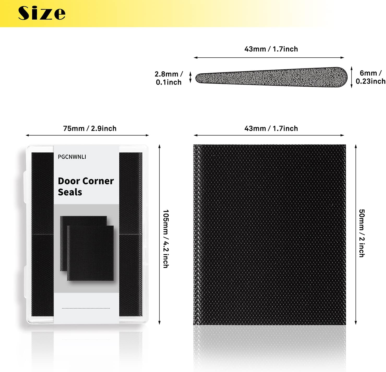 Buy 8 Pieces Door Corner Seal Exterior Door Weather Stripping, Door