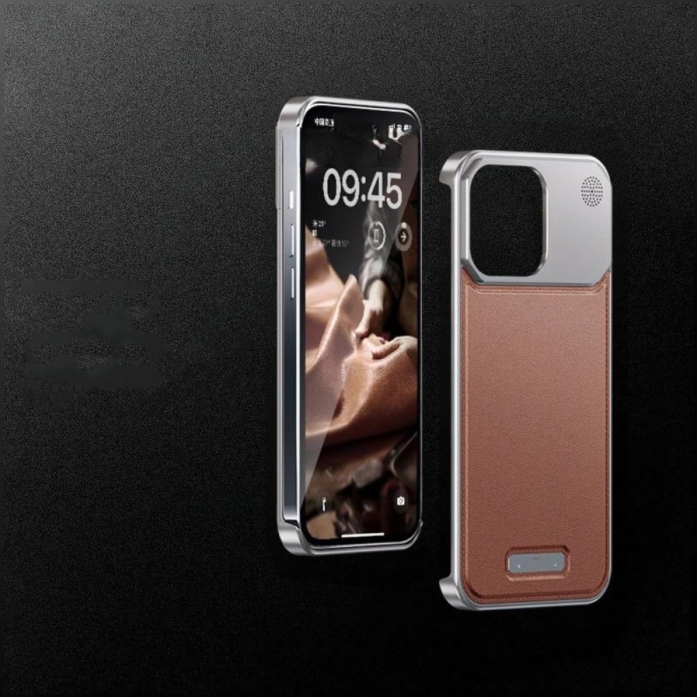 Coque de téléphone de luxe en cuir magnétique pour iPhone 14