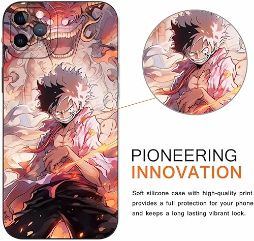 Miniatura 3 de Paquete de 2 fundas de teléfono de anime para iPhone 11 Pro de 5.8 pulgadas, fundas de estética con estampado de manga, diseño de dibujos animados