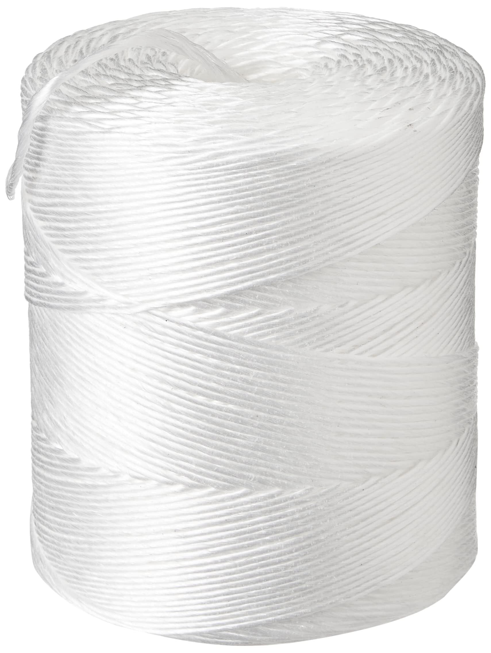 Polypropylene Packaging Twine - 2.1 kg Spool, White, Non-Fray Design
