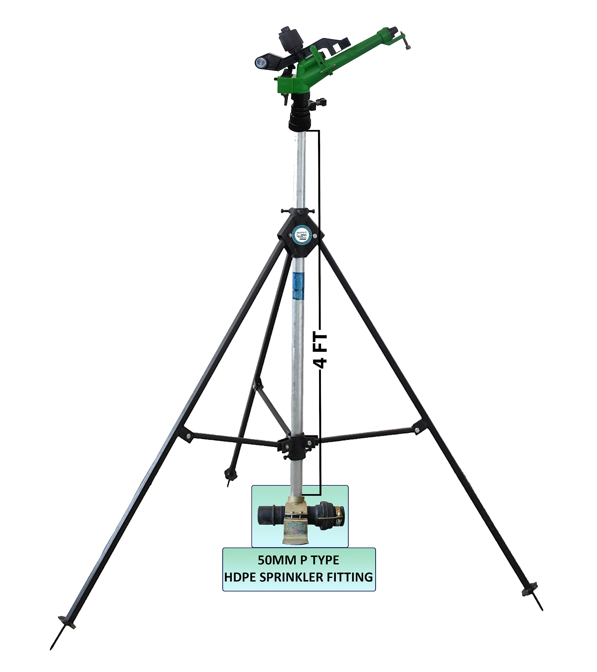 DVI RAINGUN Set Combo with DVI PVC 1.50INCH, Complete Adapter Set, 4 FT ISI G.I. Riser Pipe, 3 Leg Height Adjustable Stand (KP Type Sprinkler Adapter Set, 50MM (1.5" INCH)) (B0C71JV9P7) Amazon Price History, Amazon Price Tracker