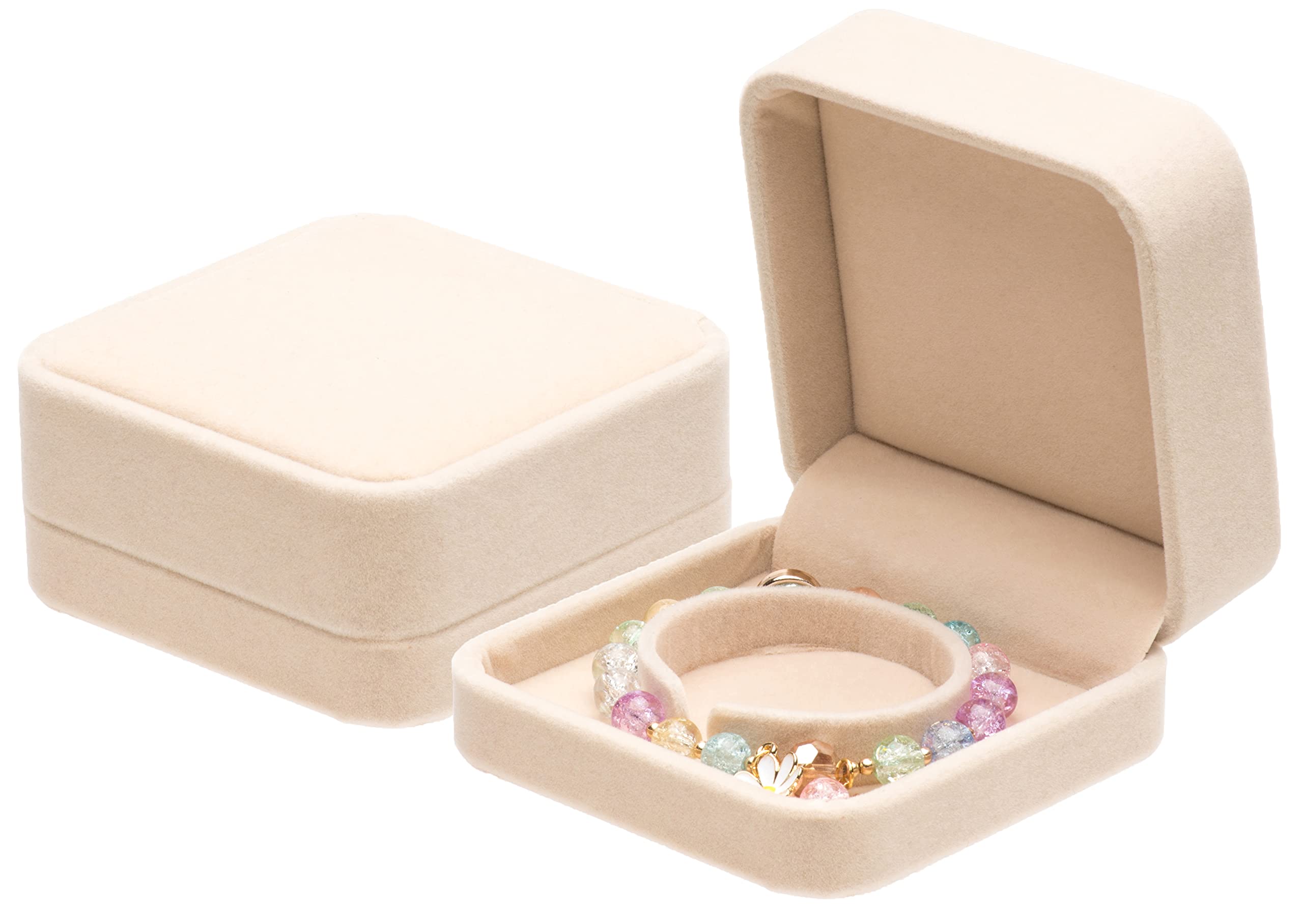 POKOFOVelvet Bracelet Gift Boxes Bangle Display Jewelry Box Storage Case Organizer Holder