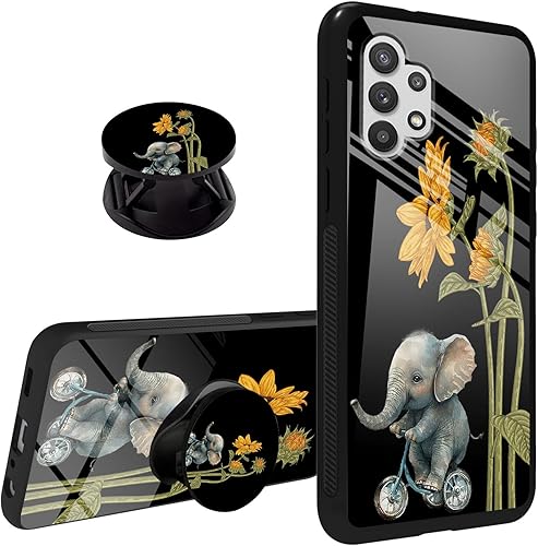 Funda para Samsung Galaxy A32 5G Teléfono Grip con Soporte Expandible Soporte Soporte Soporte Kickstand TPU Suave a prueba de golpes Anti-arañazos