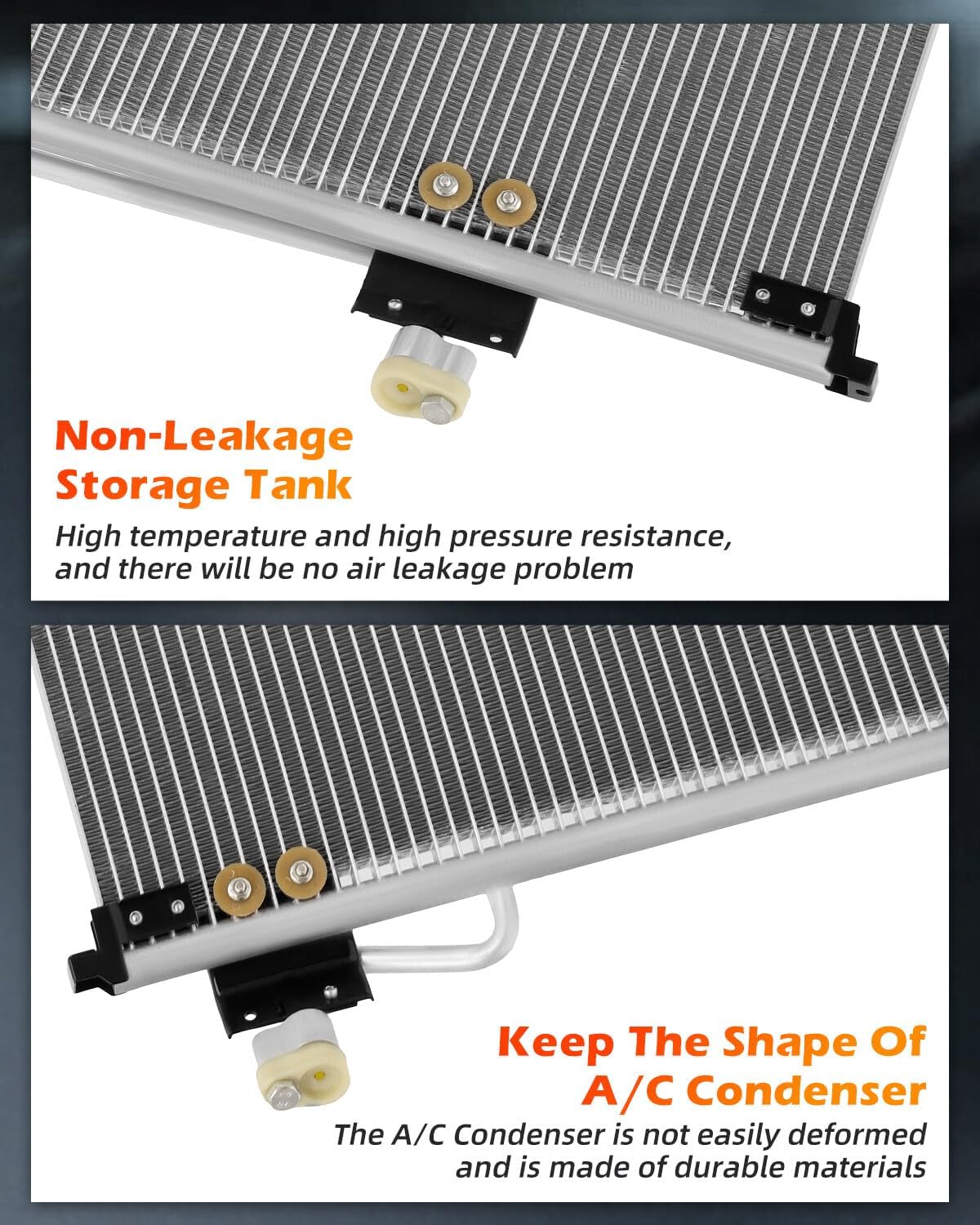 OCPTY Aluminum A/C Condenser Replacement fit for 2001-2011 for Ford for Ranger 2.3L 1998-2001 for Ford for Ranger 2.5L 1998-2008 for Ford for Ranger 3.0L 1998-1999 for Ford for Ranger 4.0L