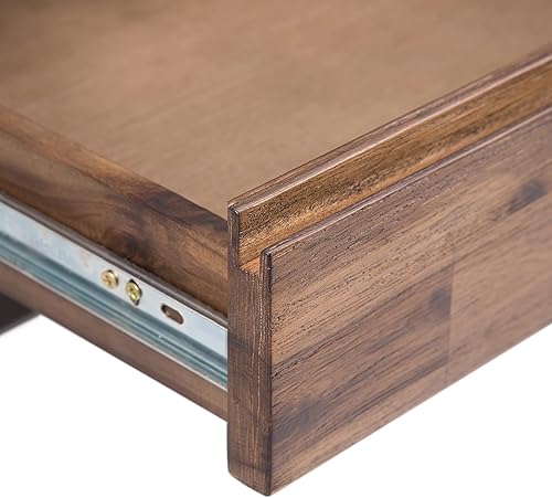 Miniatura 86 de SIMPLIHOME Erina Desk - Escritorio de madera maciza de acacia y metal de 60 pulgadas de ancho en color marrón carbón envejecido, mesa industrial