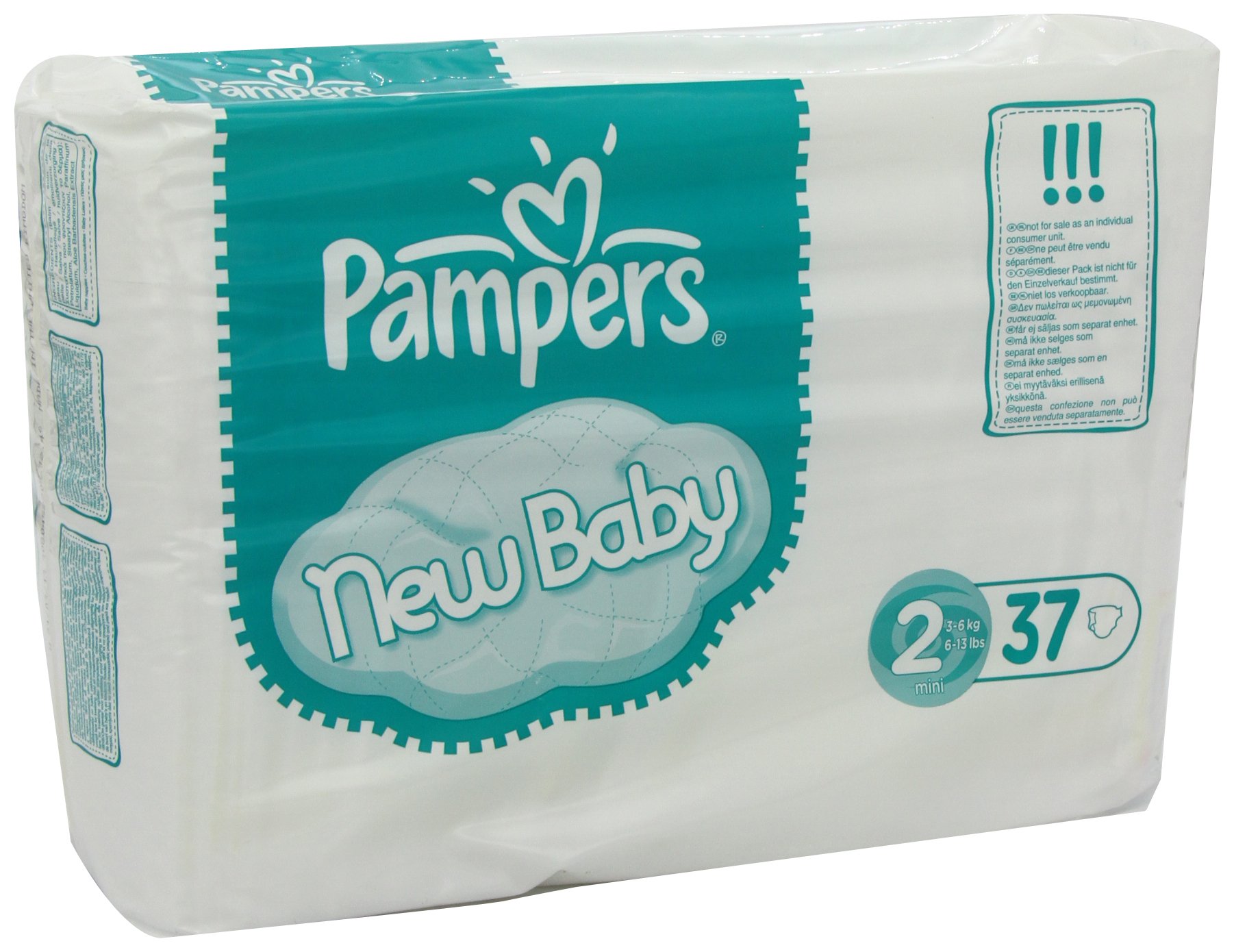 Pampers New Baby Size 2 (Mini) Jumbo Pack 74 nappies