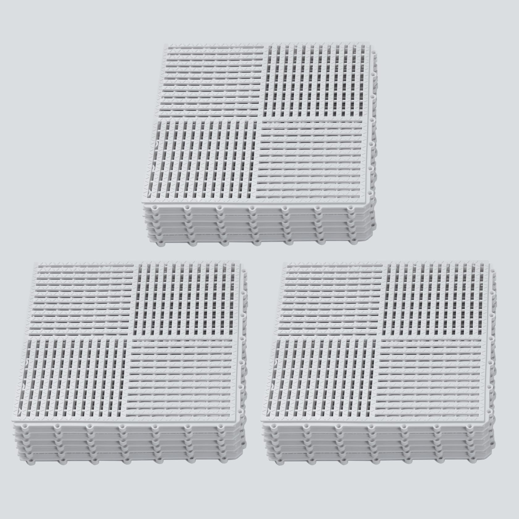 9 Pack Modular Interlocking Tiles Double Non-Slip 12"x12" Dark Gray — Amazon image 16