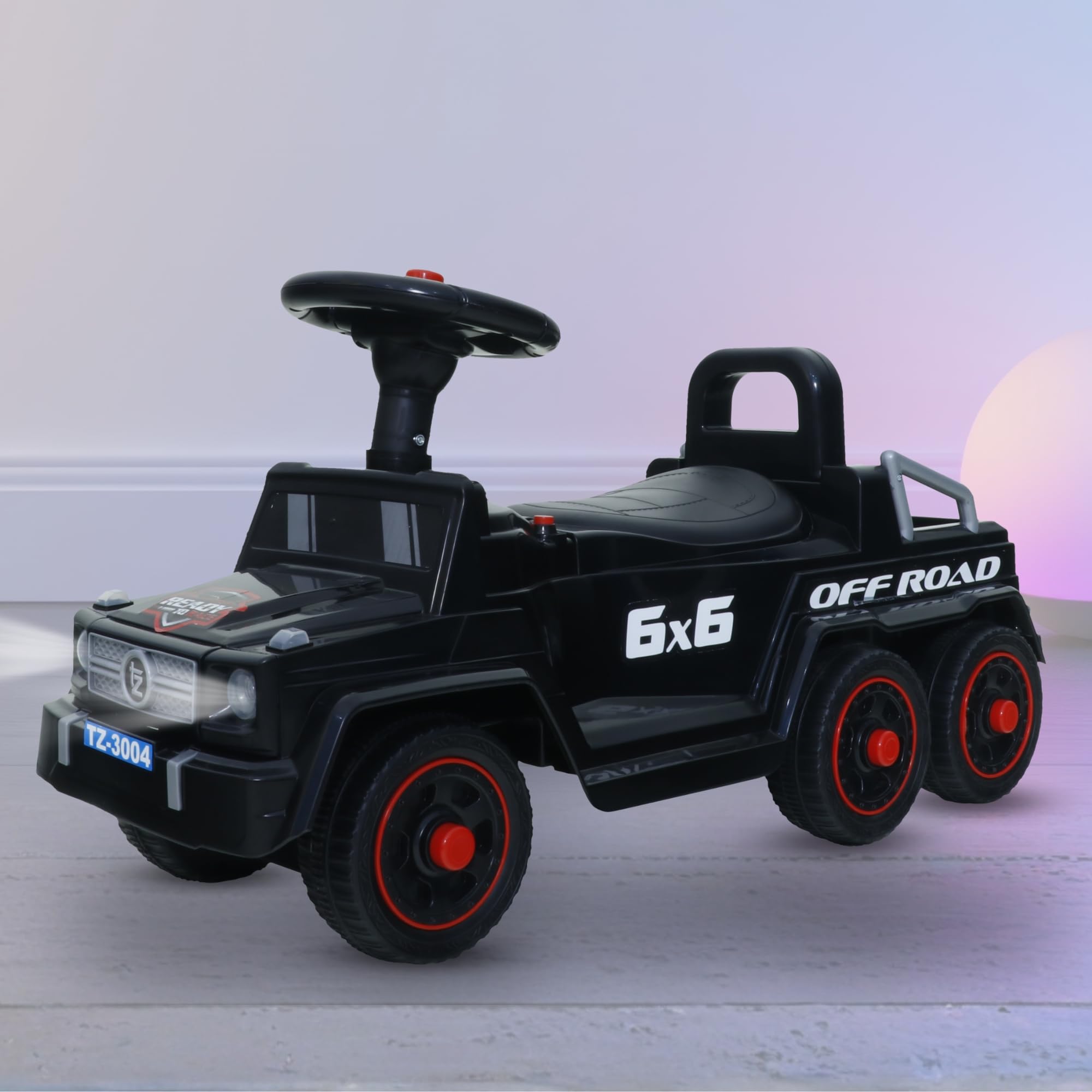 Toyzoy Starlight Lite Manual Push Ride on for Boys & Girls Age Grouo 2+ Years Rideons & Wagons Non Battery Operated Ride On for Kid (Black)