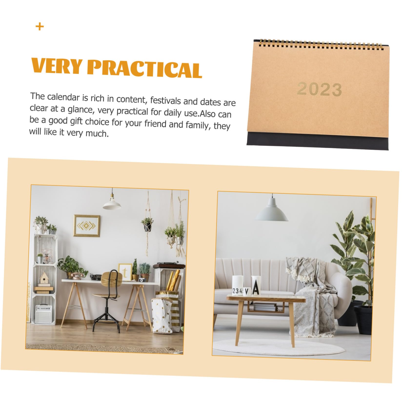 SEWACC 2 Piezas calendario plegable agenda personal organizador oficina planificador calendario 2023 chino calendars mensual de planes de escritorio Papel