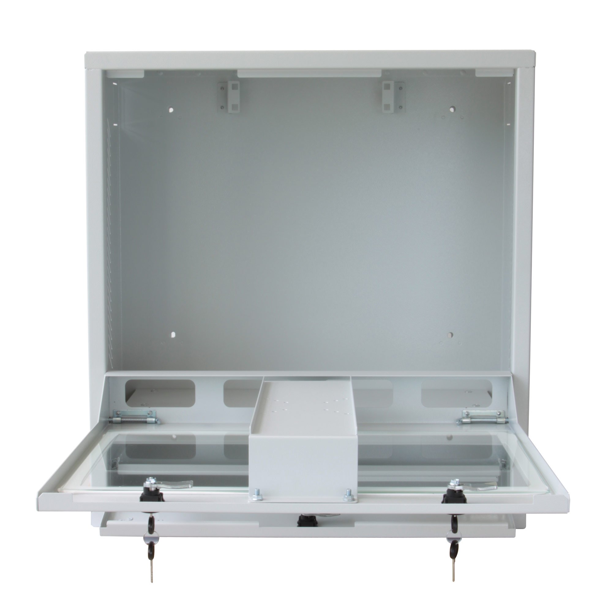 Techly Professional 104899 Armadio di Sicurezza per PC, Monitor LCD e Tastiera Bianco Bianco