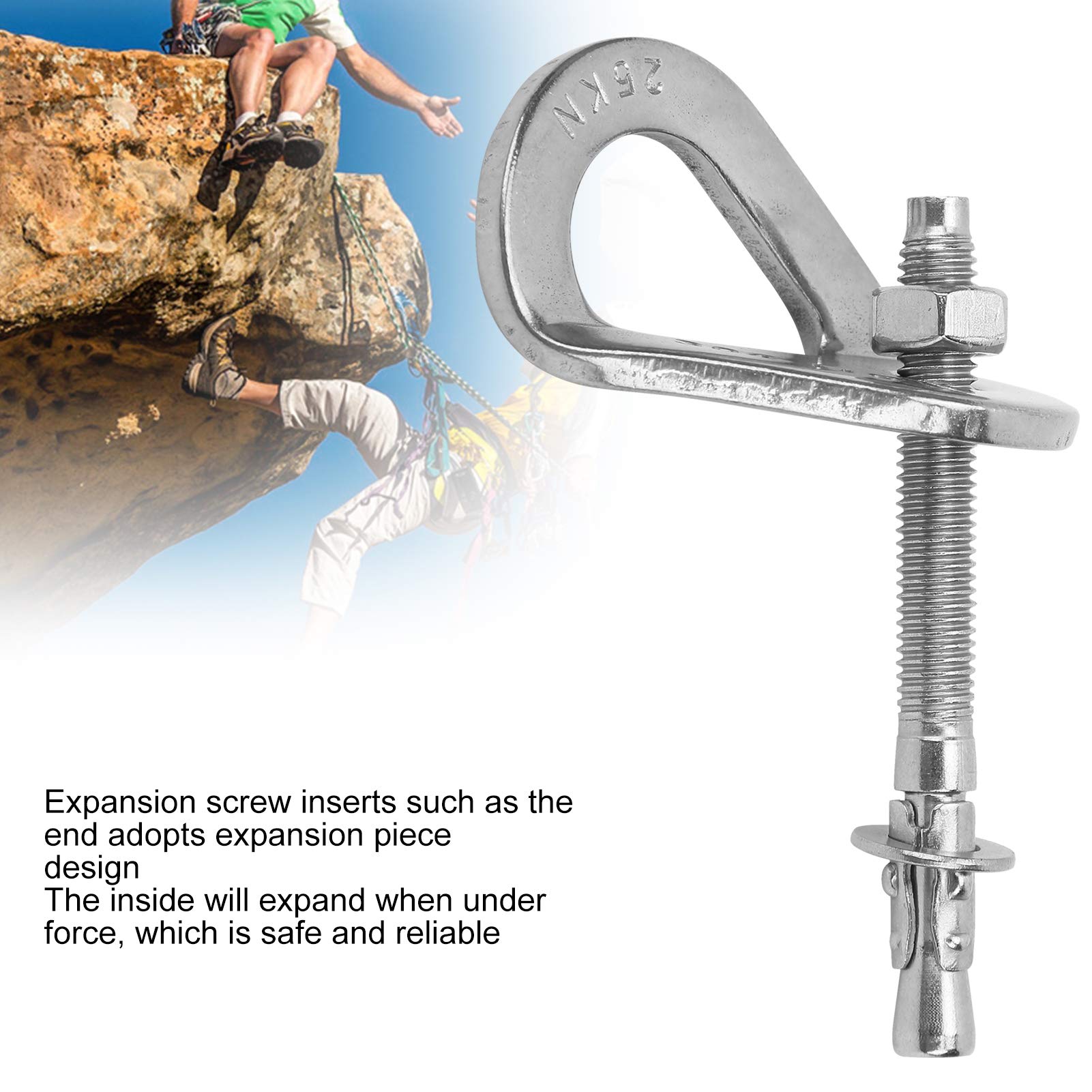 Alomejor Boulon d'escalade M8 Vis d'ancrage en Acier Inoxydable pour Escalade et aménagement de Falaise