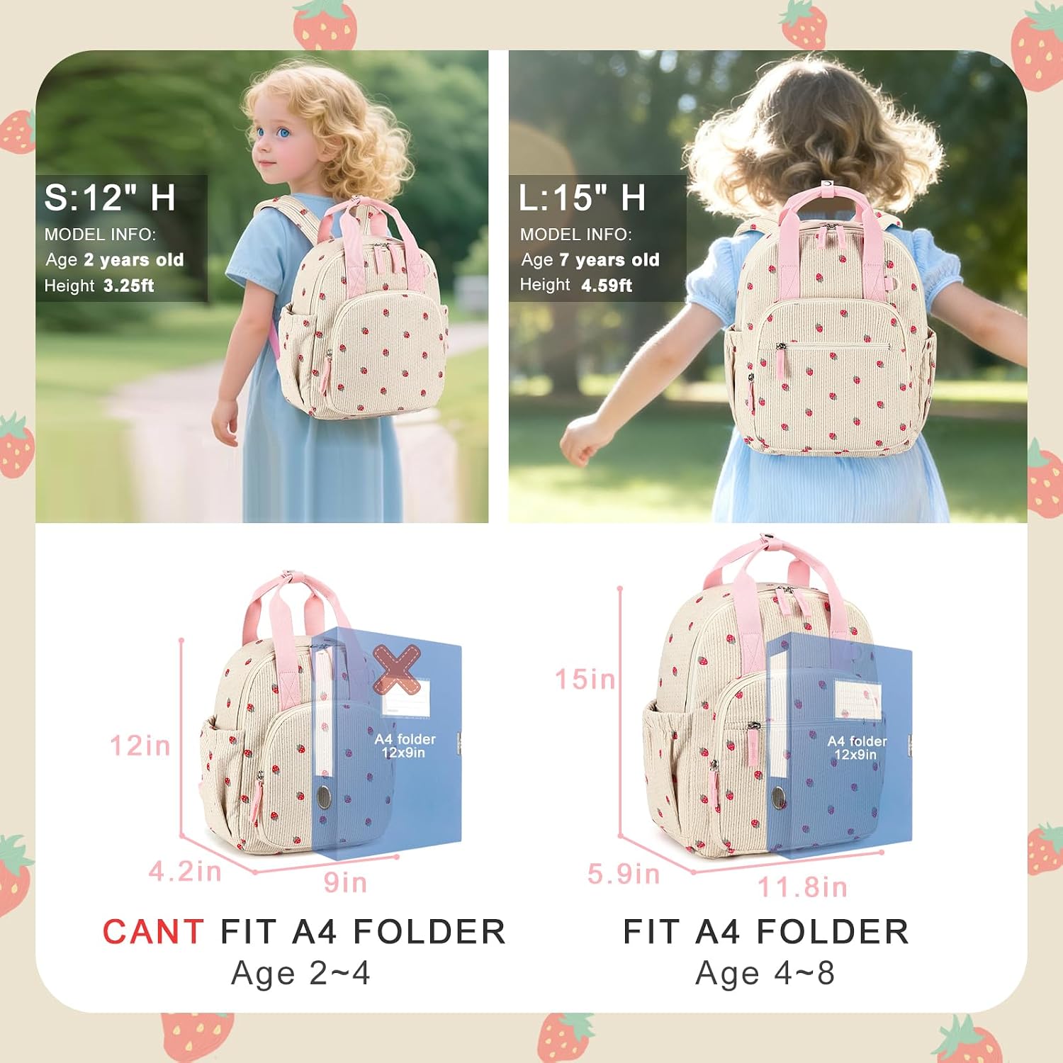 Bluboon Toddler Backpack Girls Boys Cute