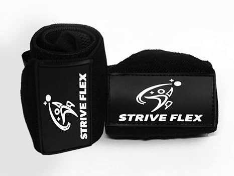 Weightlifting Wrist Wraps 12 Professional Quality Wrist Support with Heavy Duty Thumb Loop - Best Wrap for Powerlifting Competition, Strength Training, Bodybuilding (Black)