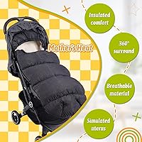 Vista 7 de Waterproof &Thicken Universal Stroller Cover Winter,Stroller Footmuff Bunting Bag for Warm Strollers Muff,Stroller Accessories for Baby Sleeping Bag