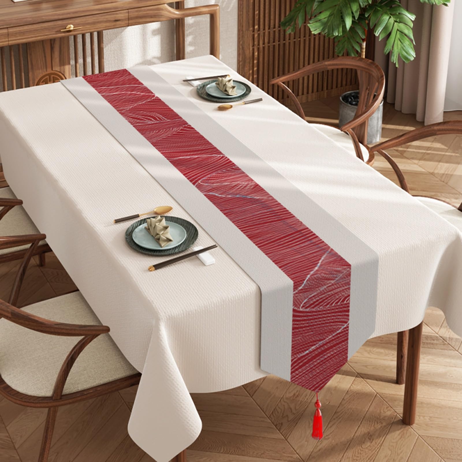 Chemin de table chinois nappe fromage grand format table salle à manger