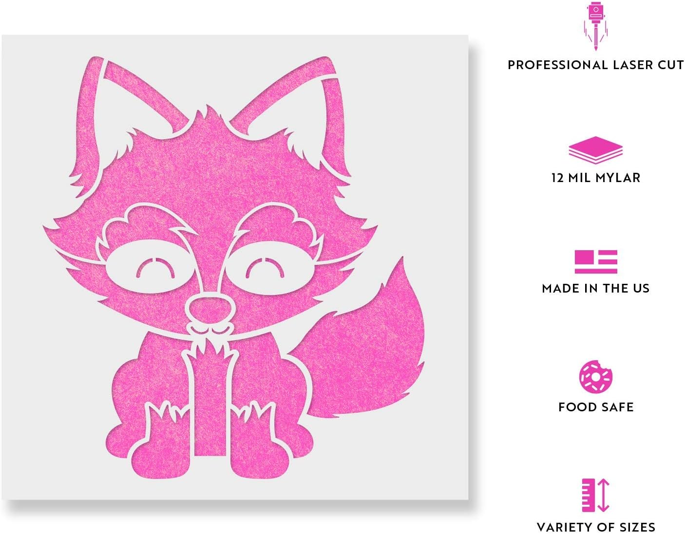 Cute Fox Stencil - Happy Fall Stencil, Fall Party Decorations, Fall Craft Ideas, Fall Wall Decor, Fall Yard Decorations