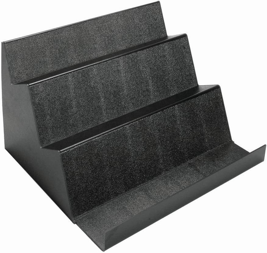HUBERT Deli Riser 3-Step Black Solid ABS Bulk Riser - 20 3/4 L x 24" W x 14" H