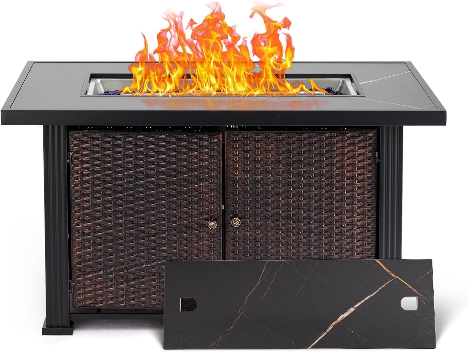 GarveeLife 44 Inch Propane Fire Pit, CSAListed Outdoor Gas
